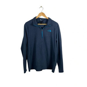 The North Face Men’s Fleece Quarter Zip Sweatshirt in Navy Size L